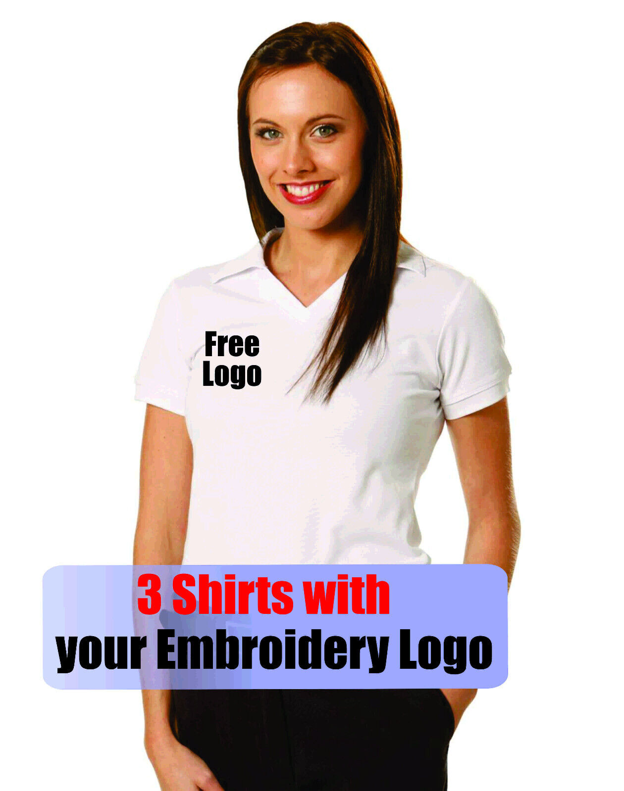 PS34A Custom Uniforms with Embroidery Logo * FREE LOGO POLO UNIFORMS ...